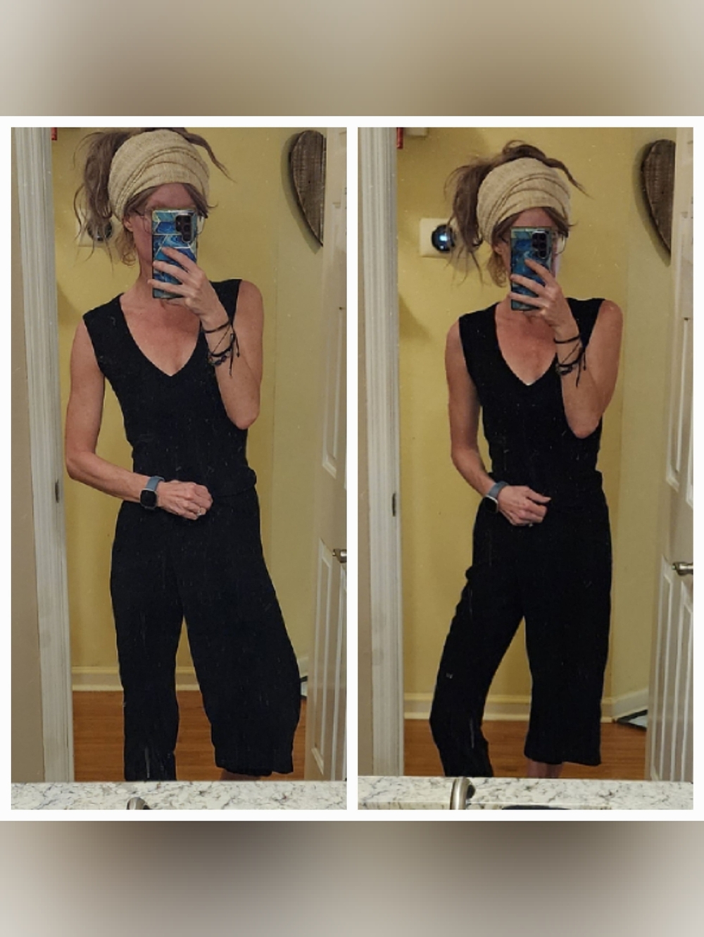 Zara Stretch Cropped Skirt Pants Skants Culottes